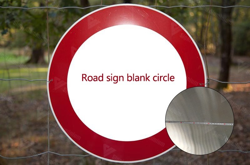 blank white circle road sign
