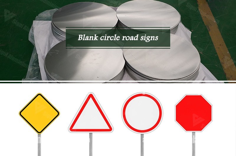 Blank circle road signs